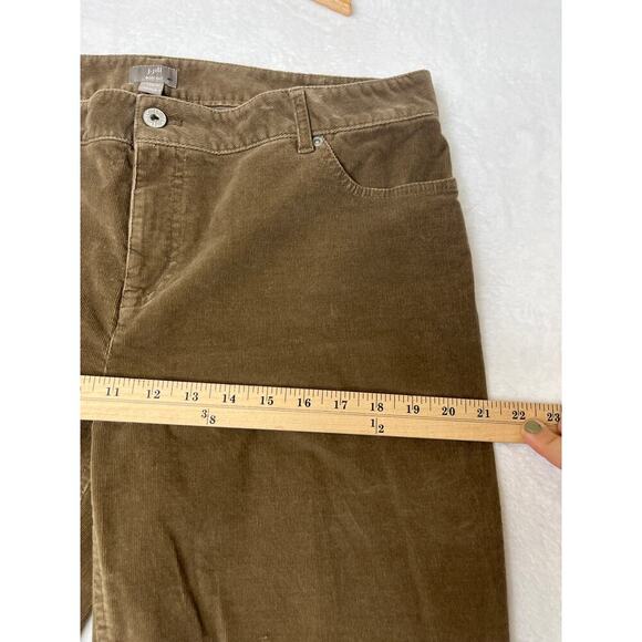 J. Jill Brown Bootcut Stretch Corduroys sz 14 Fall Academia 70s Groovy Flare - Picture 5 of 8